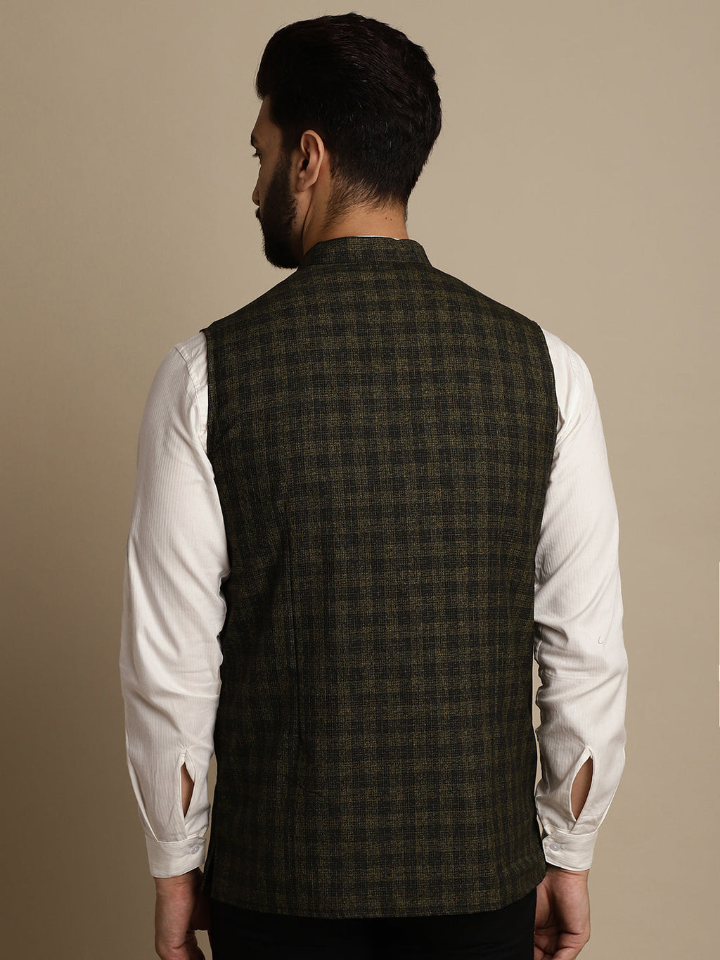 Even Apparels Men's Multi Mandarin Collar Waistcoat