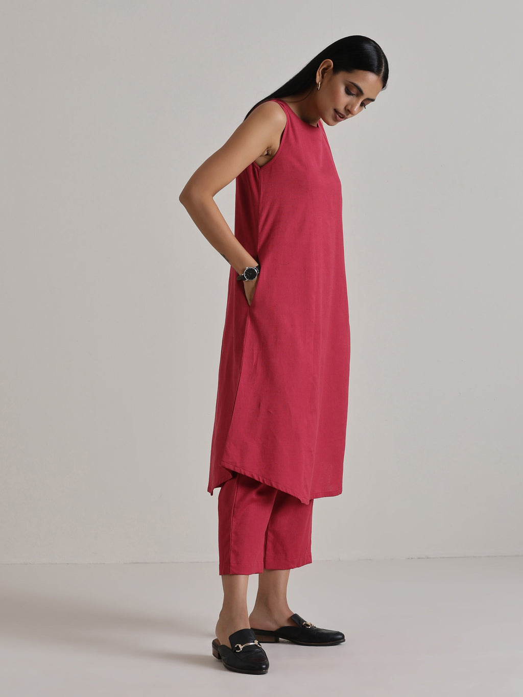 trueBrowns Honey Red Panelled Co-ord Set