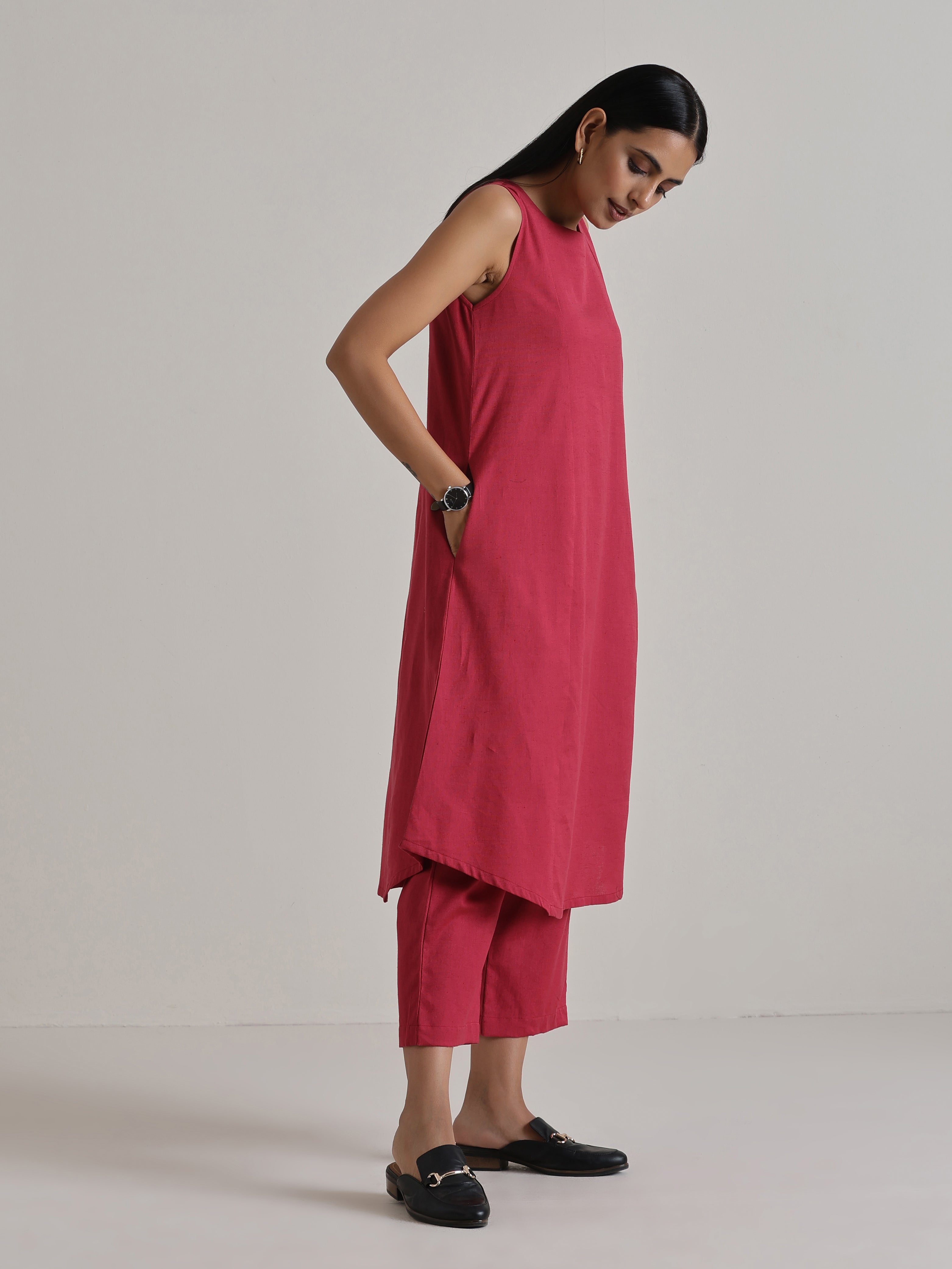 trueBrowns Honey Red Panelled Co-ord Set