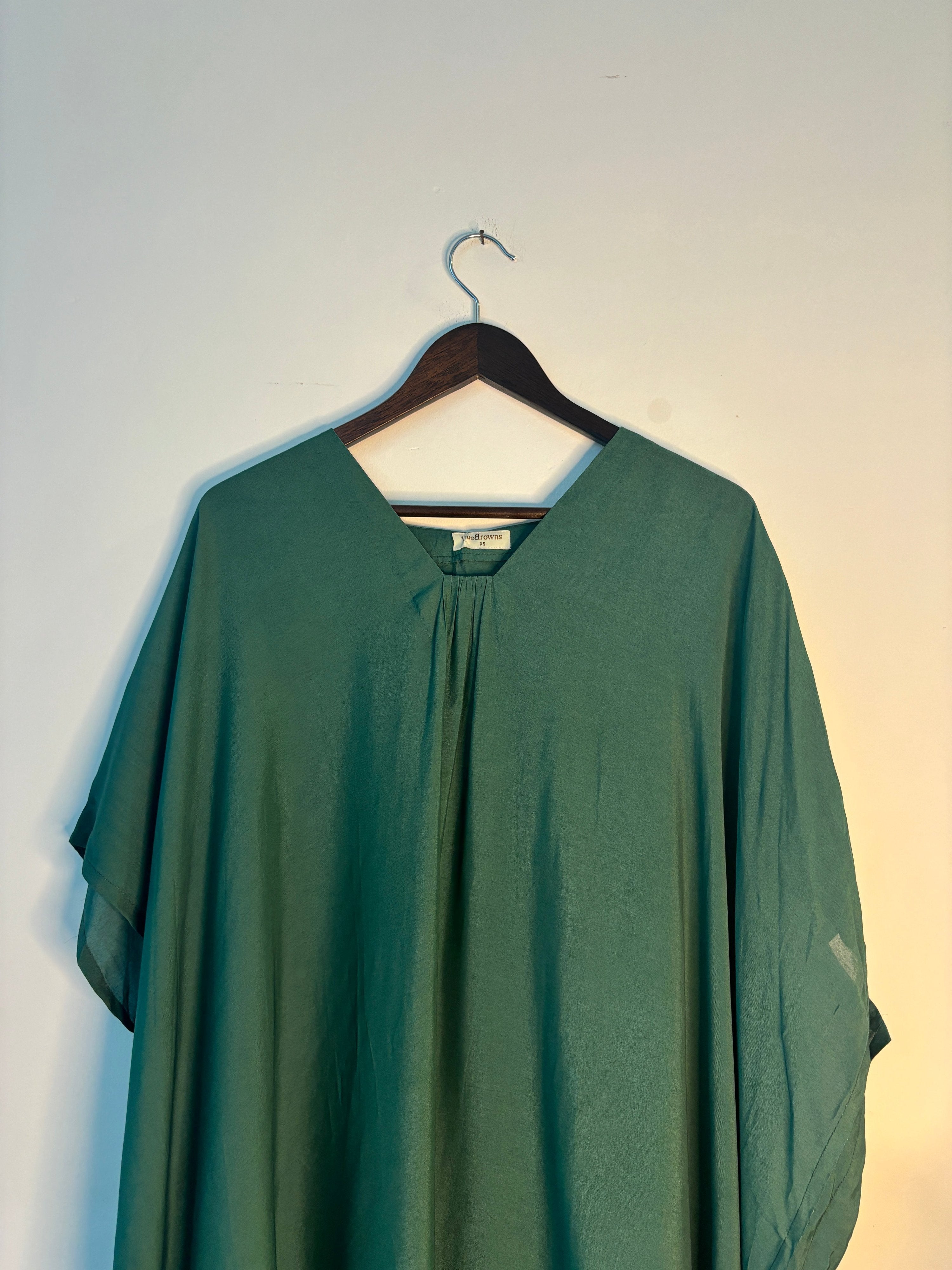 trueBrowns Green Slub Kurta