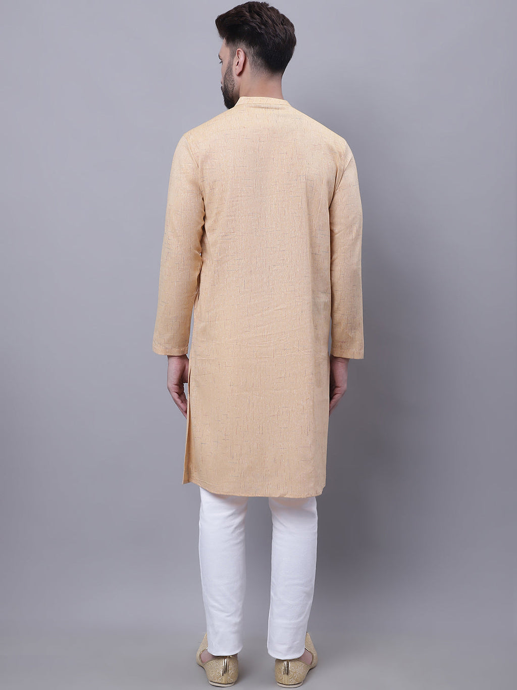Even Apparels Beige Sherwani Kurta With Asymetrical Cut