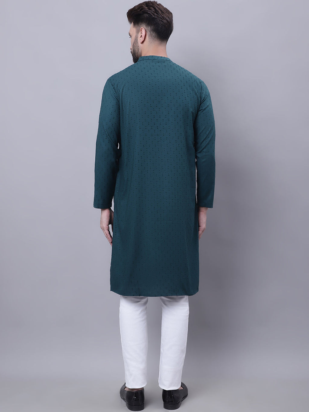 Even Apparels Green Sherwani Kurta With Asymetrical Cut