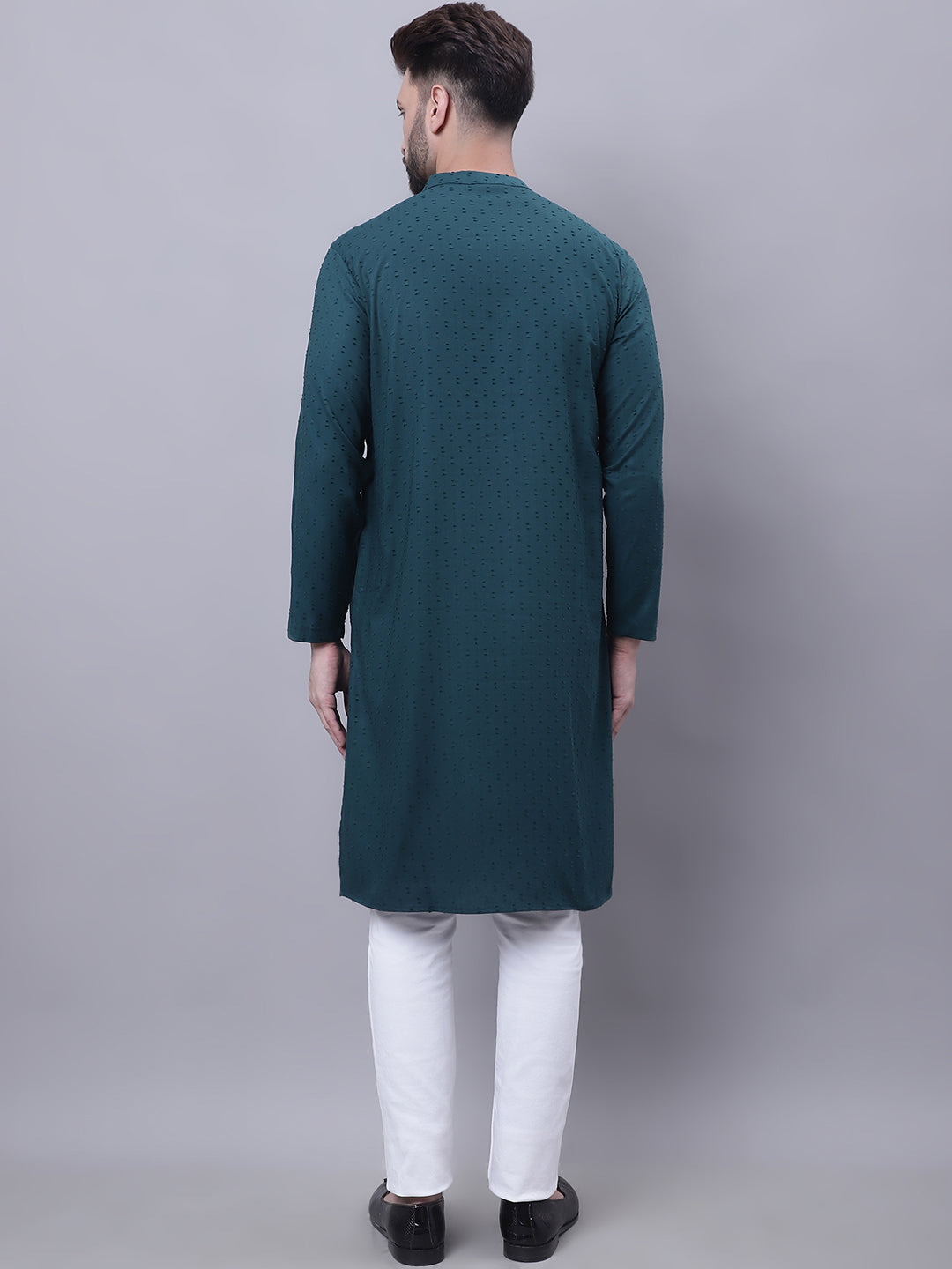 Even Apparels Green Sherwani Kurta With Asymetrical Cut