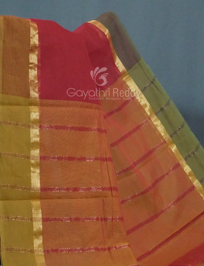 Shades of Maroon Red Pure Mangalgiri Cotton By Gayathri Reddy Designer Studio