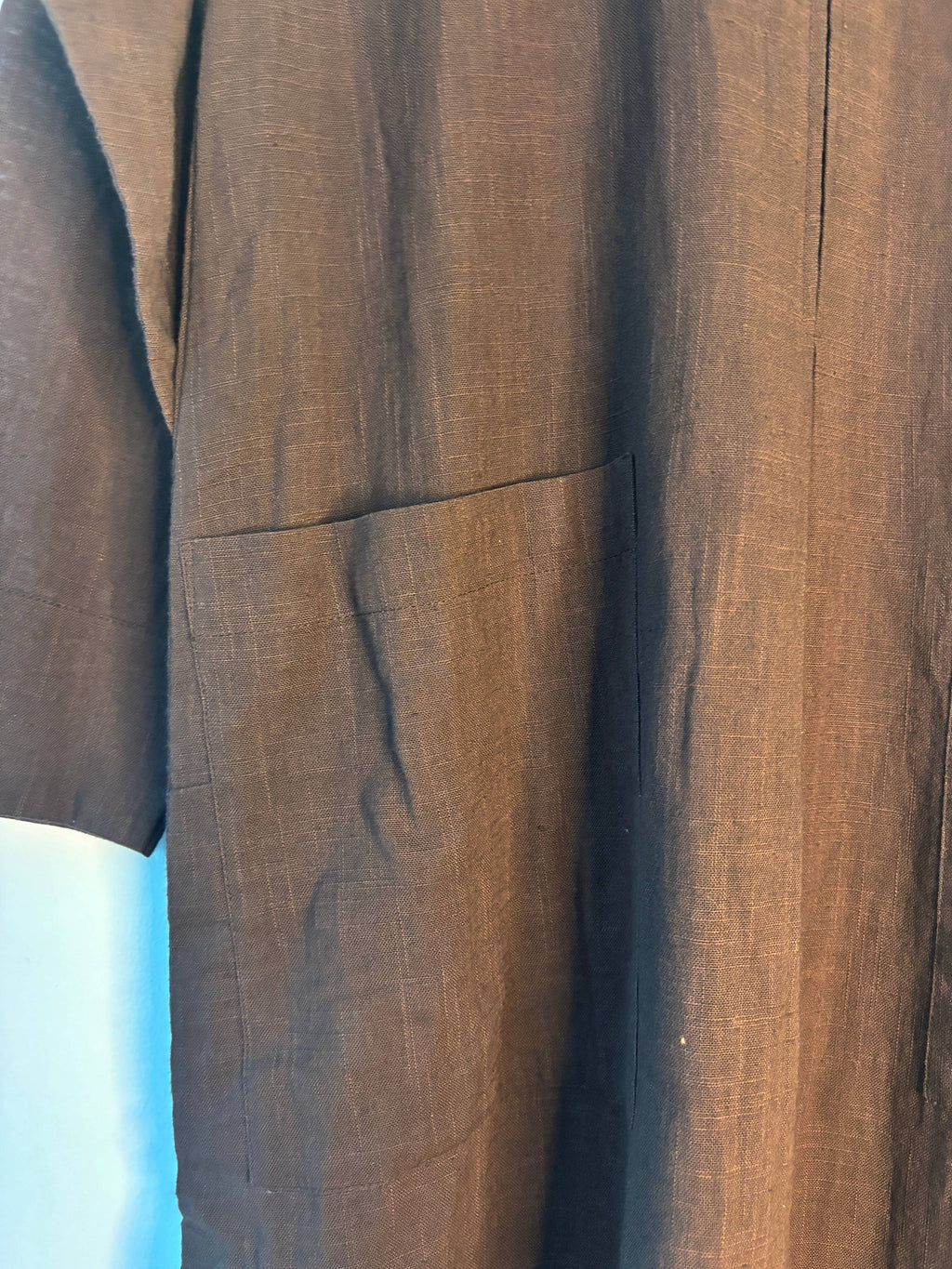 trueBrowns Beige Slub Dress