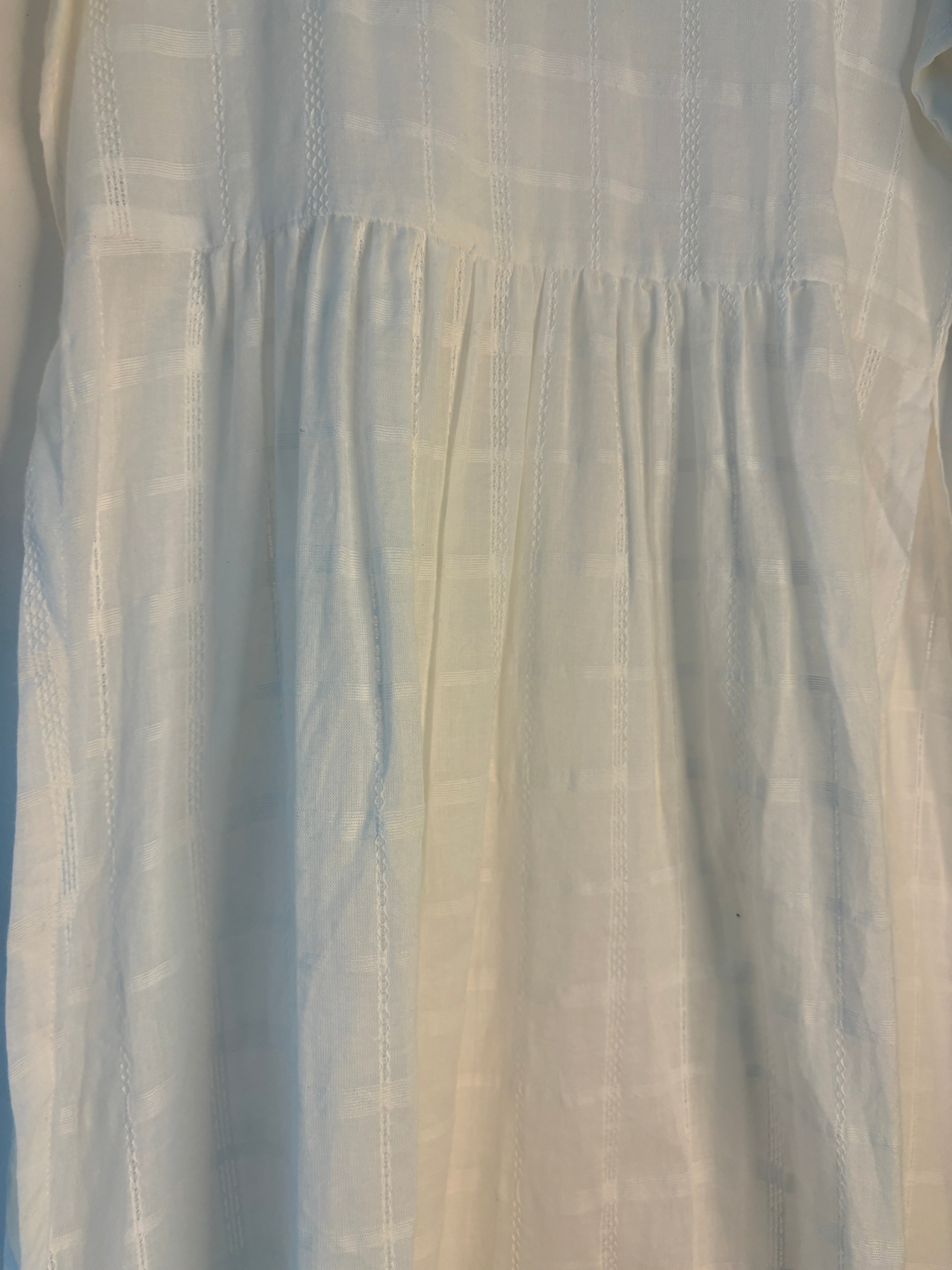 trueBrowns White Square Dobby Kurta