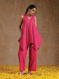 trueBrowns Pink Gold Cotton Handkerchief Co-Ord Set