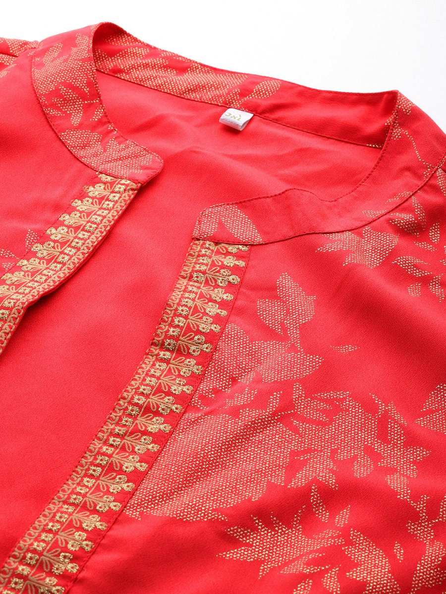 Ahalyaa Plus Size Ethnic Top & Skirt with Shrug