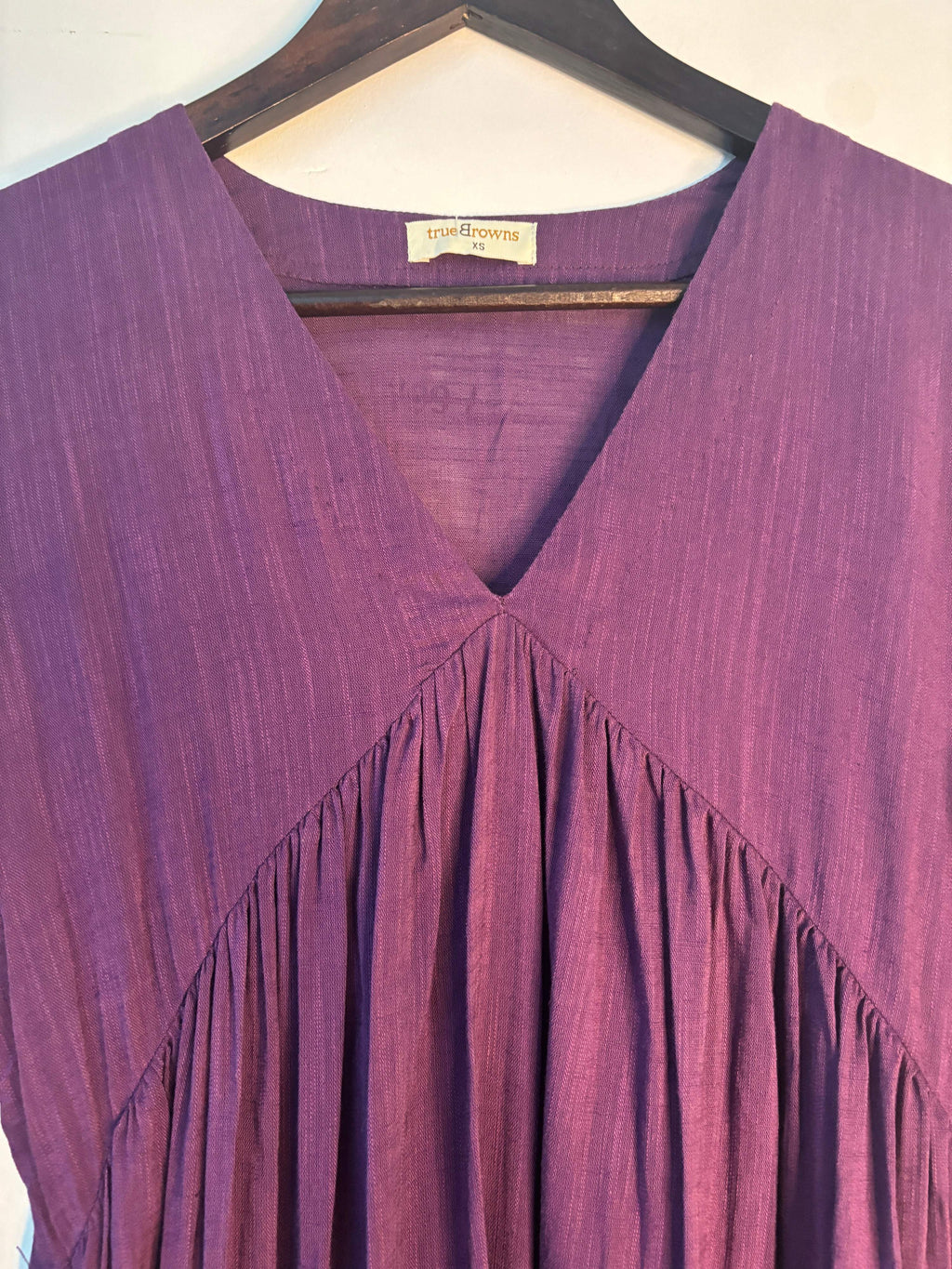 trueBrowns Purple Slub Dress