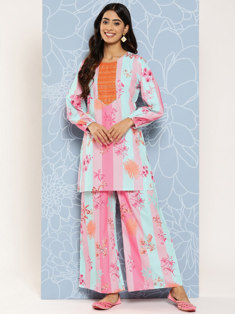 Ahalyaa Striped Ethnic Co-Ords