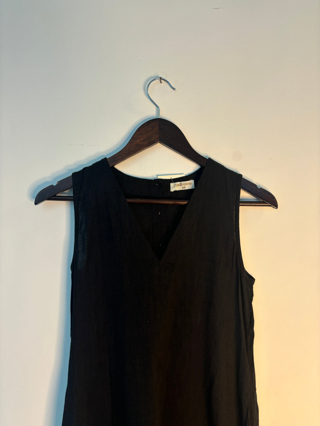 trueBrowns Black Slub Dress