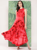 InWeave Women's Red Tie And Die Dress