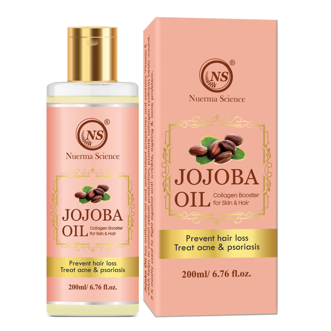 Nuerma Science Jojoba Oil: Your Ultimate Collagen Booster for Skin Glow & Hair Growth