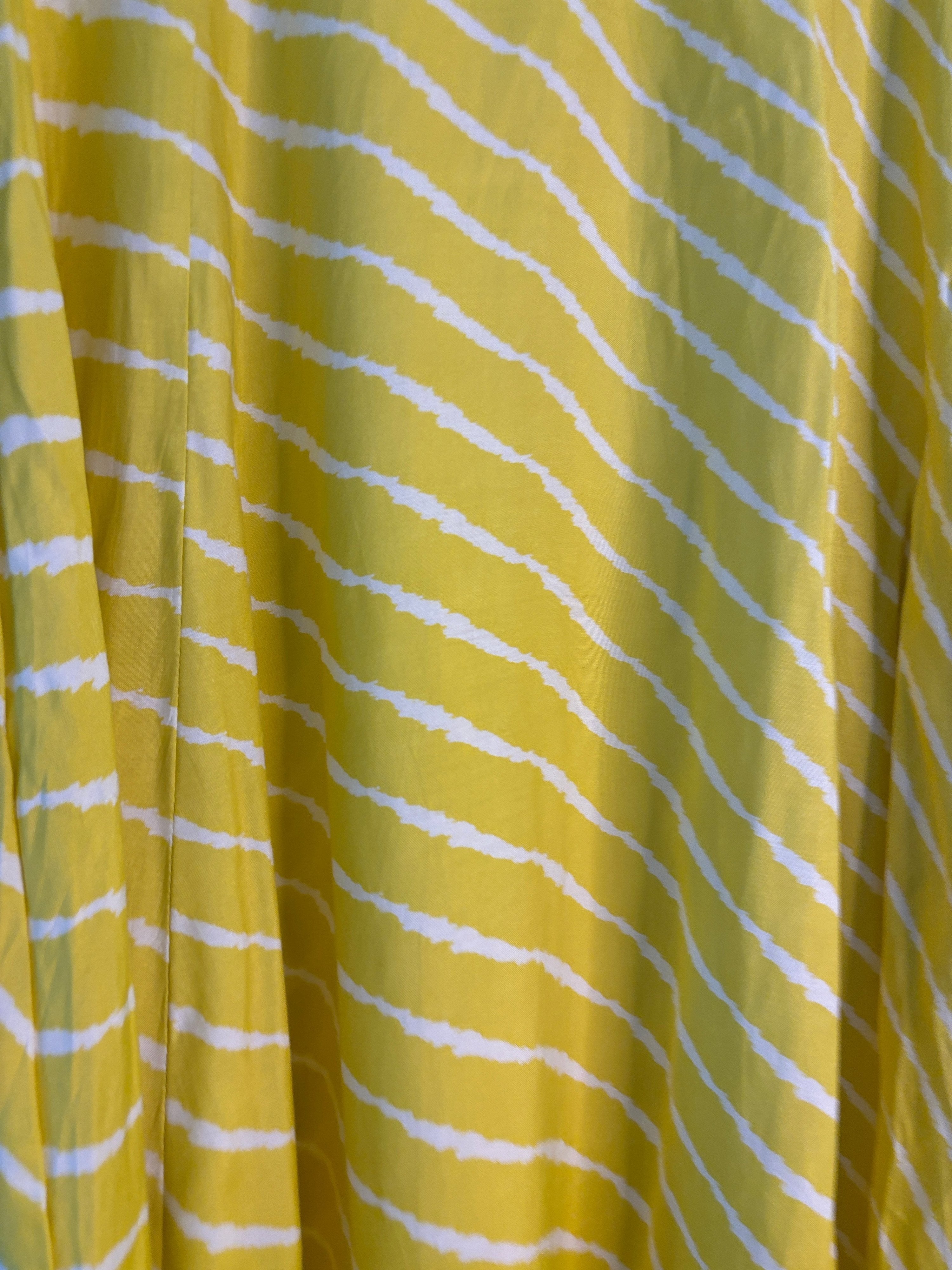 trueBrowns Lime Lehariya Kurta