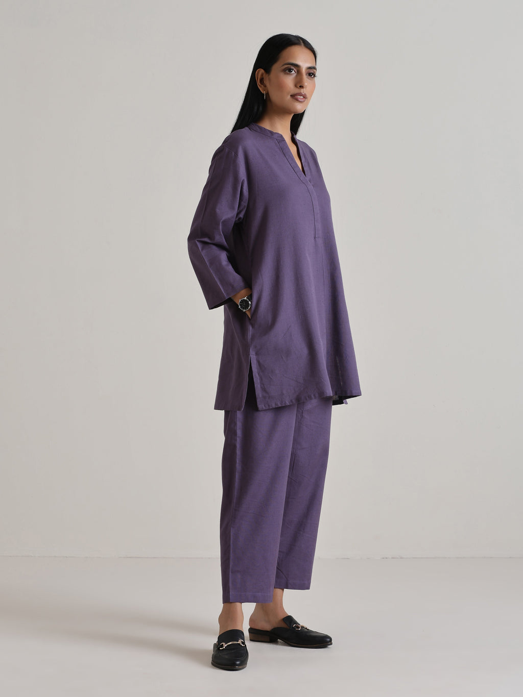 trueBrowns Plum Purple Relaxed Fit Co-Ord Set