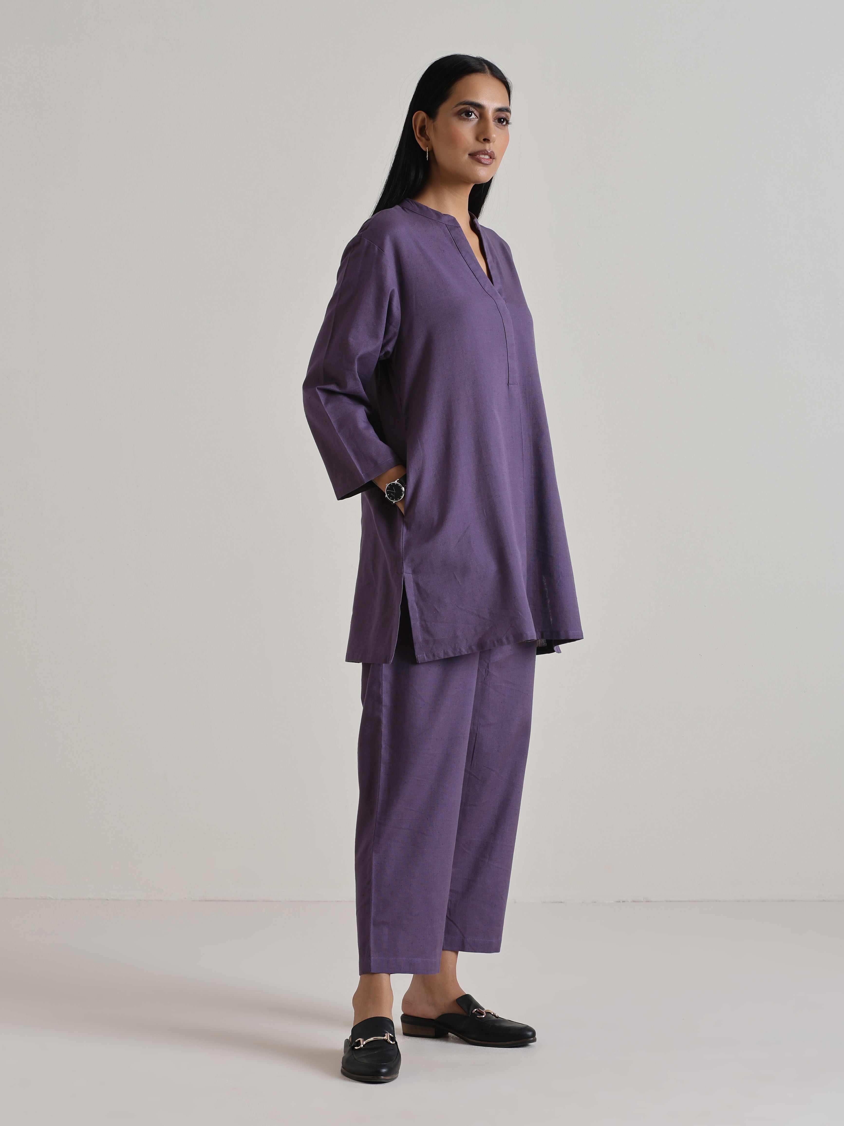 trueBrowns Plum Purple Relaxed Fit Co-Ord Set