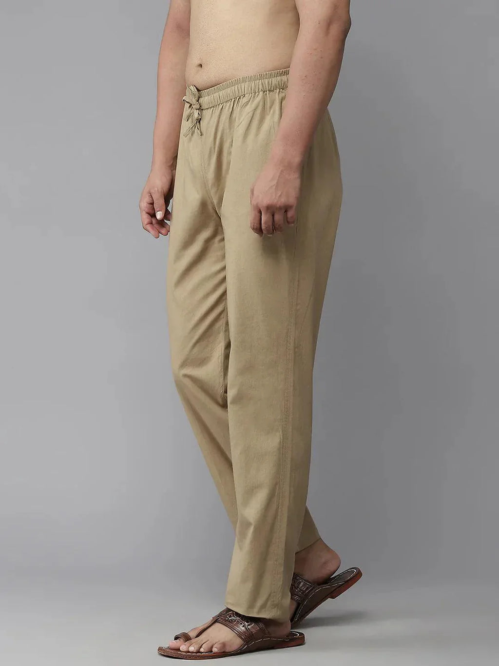 Fabmade Men's Khaki Cotton Pyjama