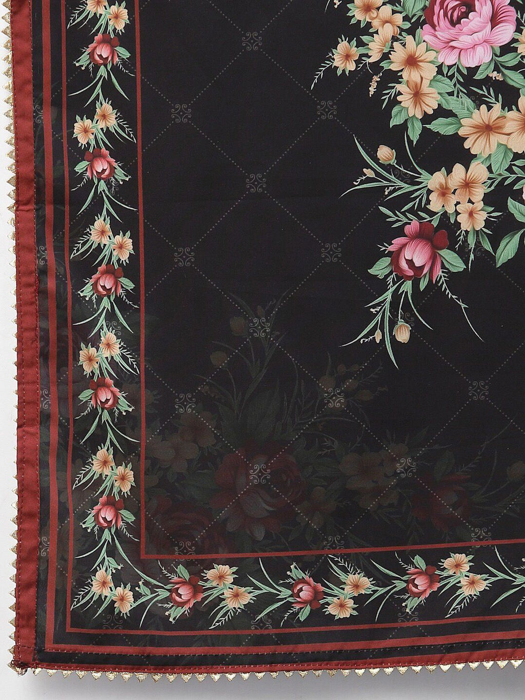Sztori Floral Printed Regular Kurta With Palazzos & Dupatta