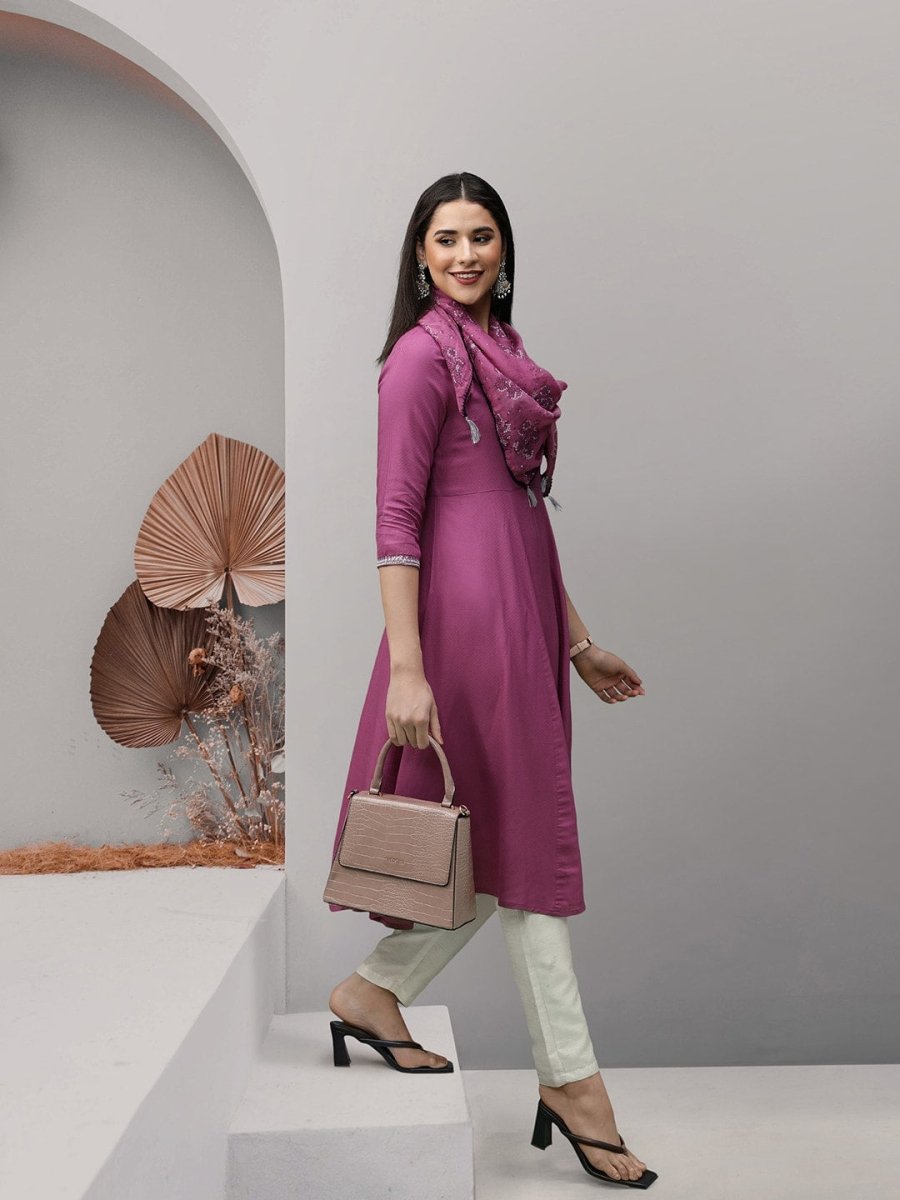 All About You Women A-Line Kurta with a Dupatta