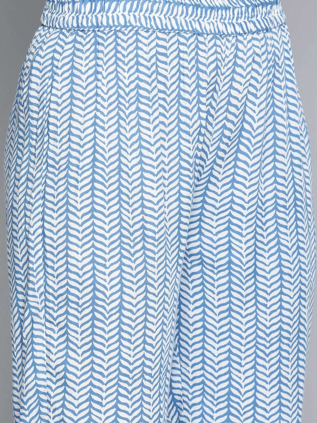 HERE&NOW Women Ethnic Motifs Printed Kantha Work Kurta With Trousers