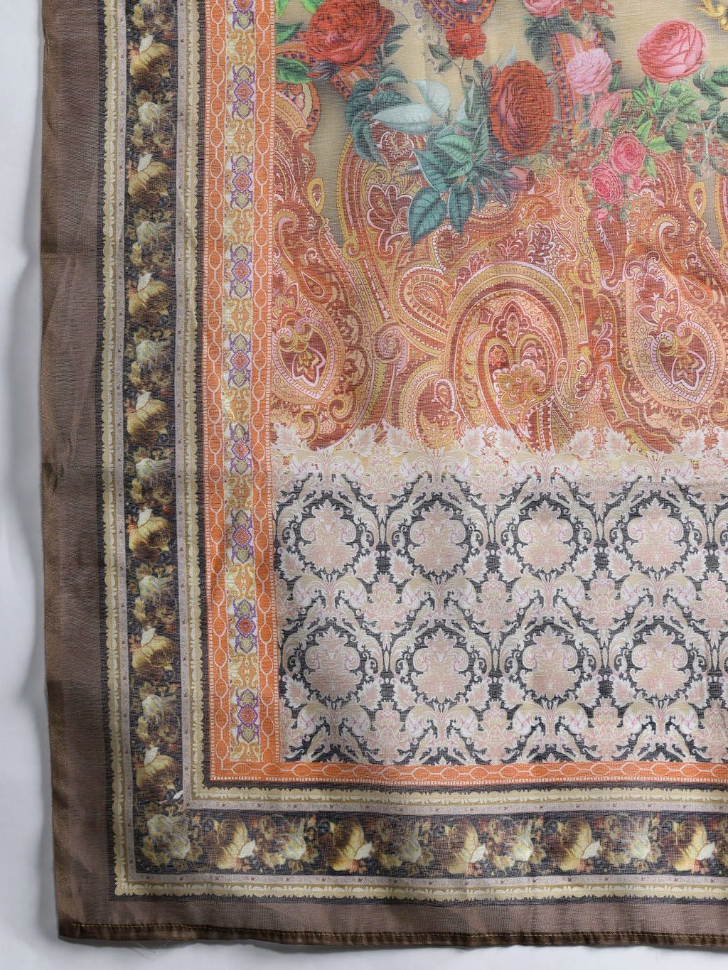 Indo Era Ethnic Motifs Zari Embroidered Liva Kurta With Trousers & Dupatta