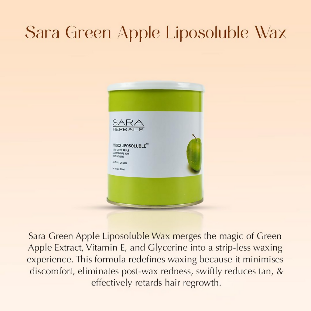 Sara Soul of Beauty Green Apple Liposoluble Hair Removal Wax