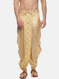 Sethukrishna Golden Embroidered Dhoti Pant For Men