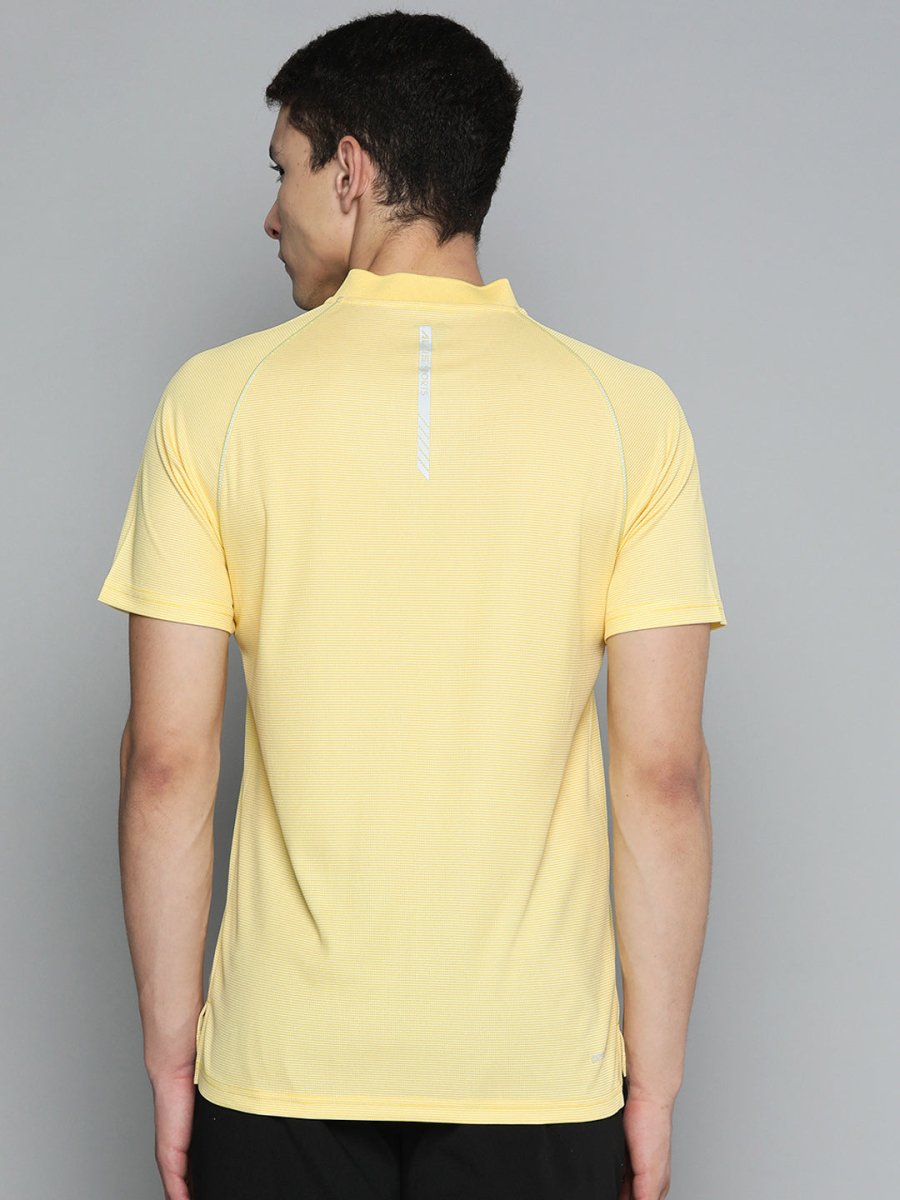 Alcis Men Mandarin Collar Dry Tech Slim Fit T-shirt