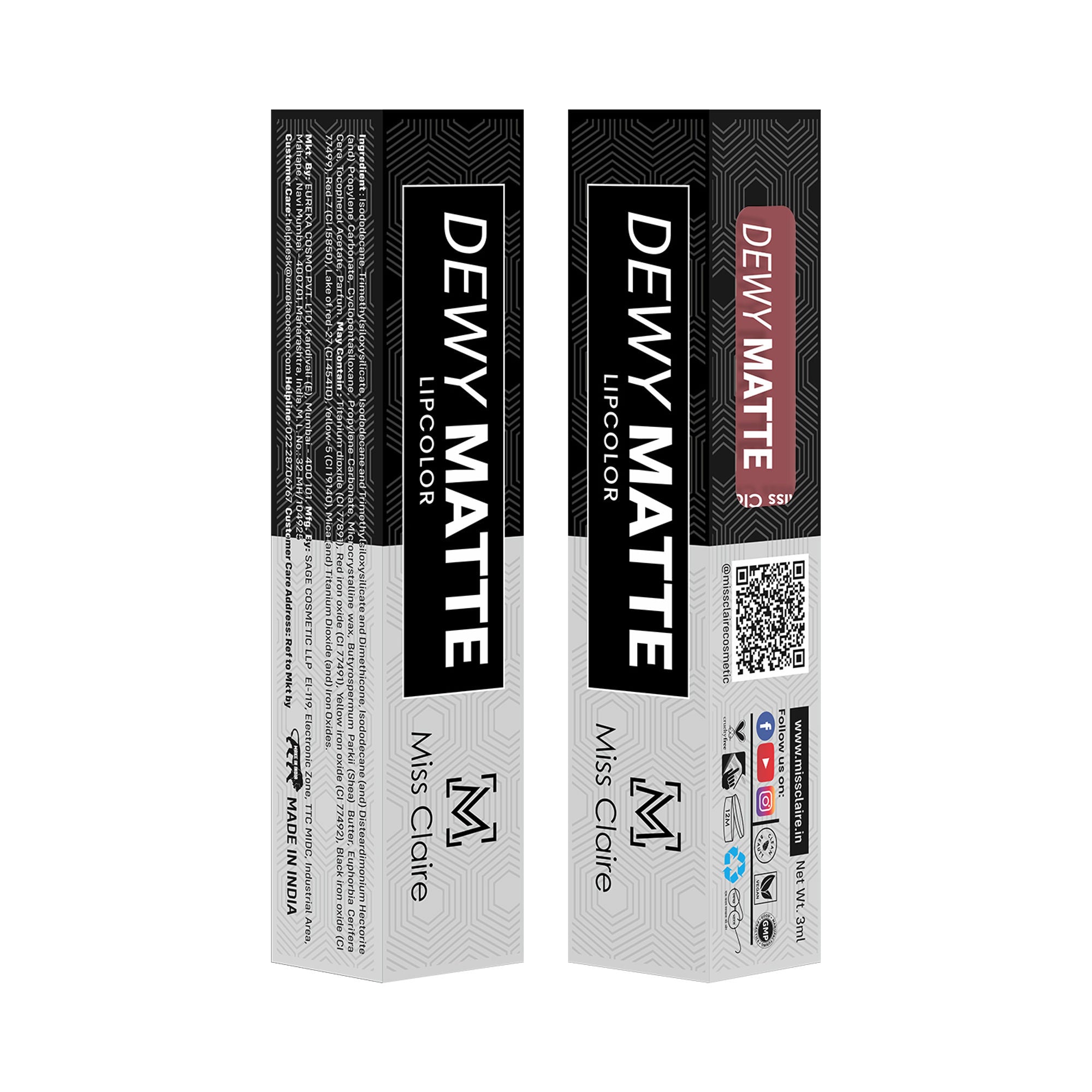 Miss Claire Dewy Matte Lip Color - 15 Mauve Muse