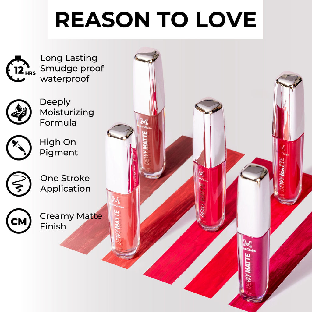 Miss Claire Dewy Matte Lip Color - 21 Plum Pop