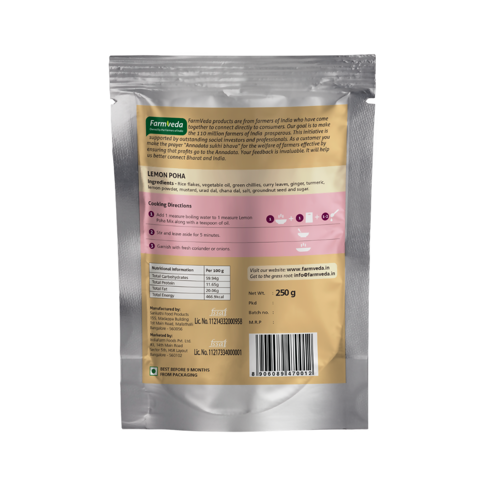 Farmveda Instant Mix- Lemon Poha