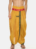 Sethukrishna Men Mustard Yellow Solid Readymade Dhoti Pant