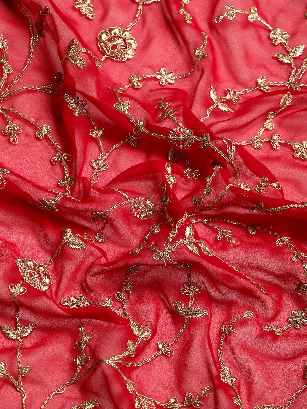 kasee Floral Zari Pure Georgette Saree
