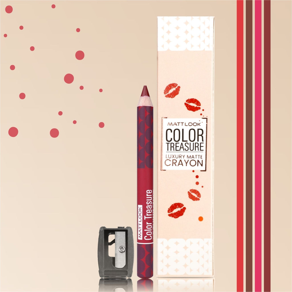 Matt Look Color Treasure Luxury Matte Lip Pencil Crayon - 06 Pure Hollywood