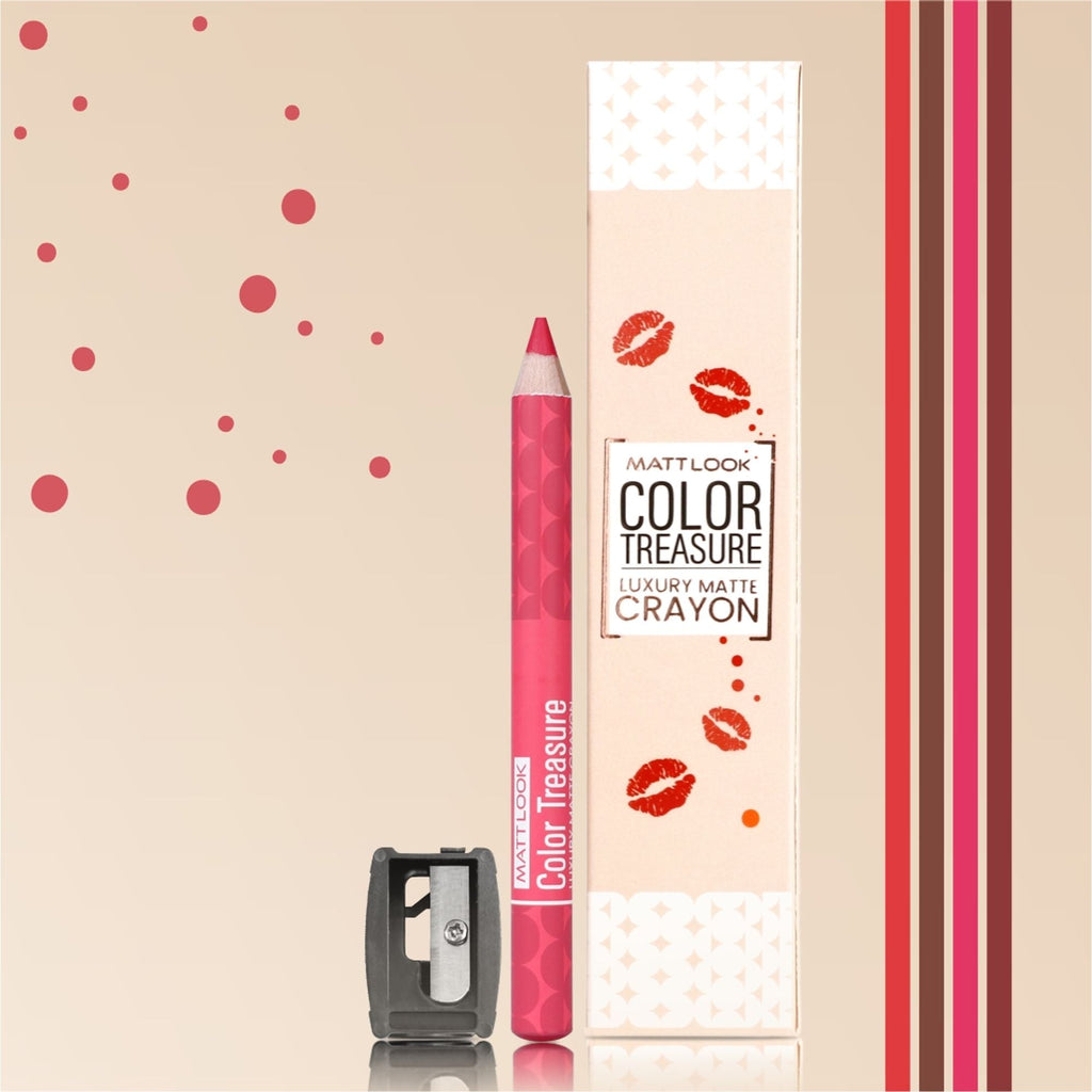 Matt Look Color Treasure Luxury Matte Lip Pencil Crayon - 09 Fuchsia Fever