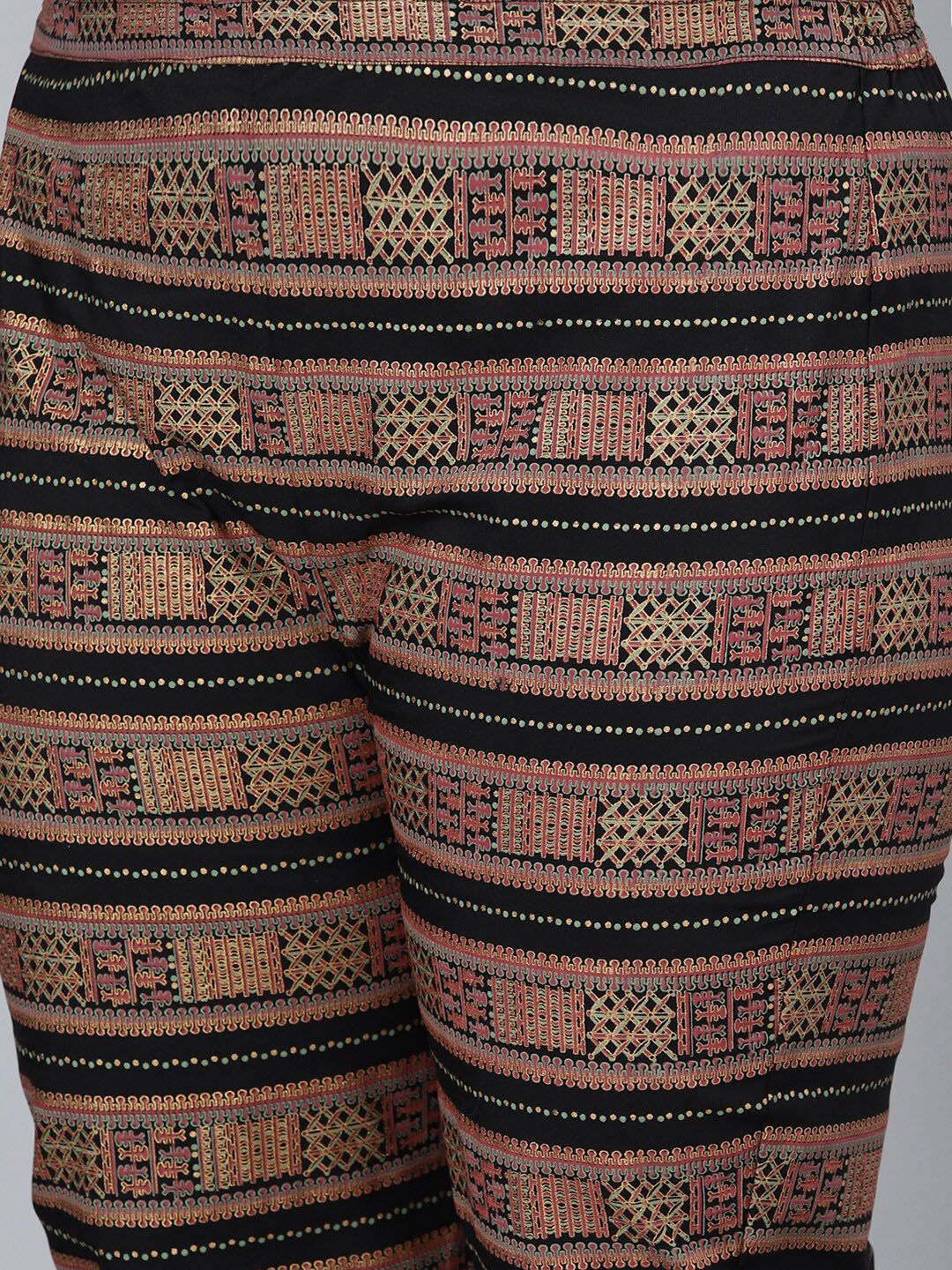 Sztori Printed Notch Neck Regular Kurta with Trousers