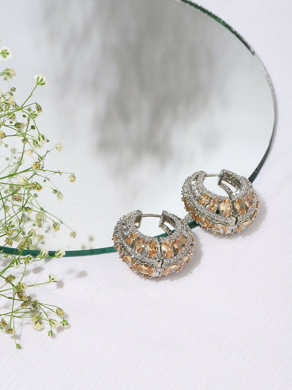 Champagne Stone Loops- Ruby Raang