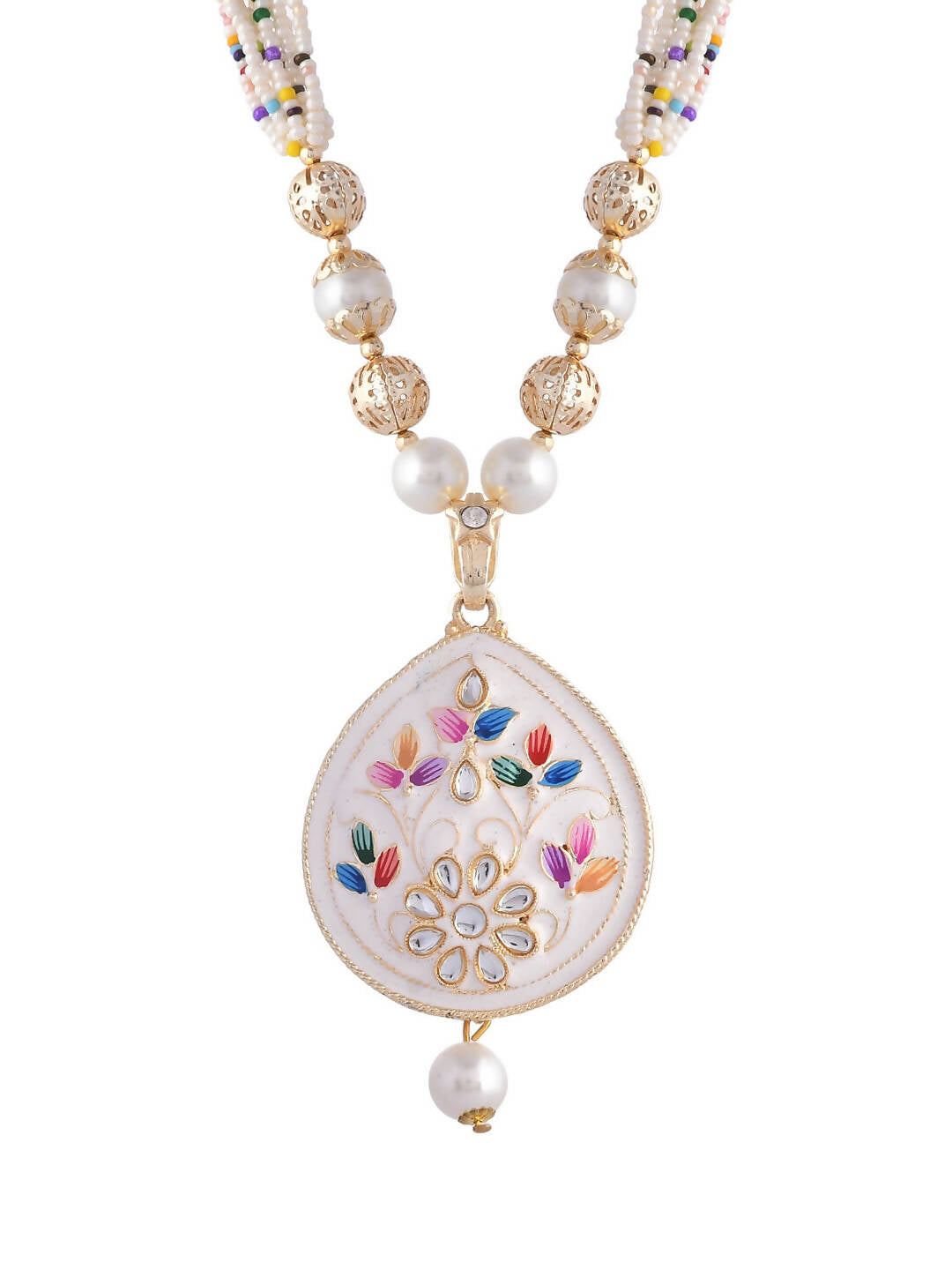VOJ Women White Color stainless steel Jewellery Set