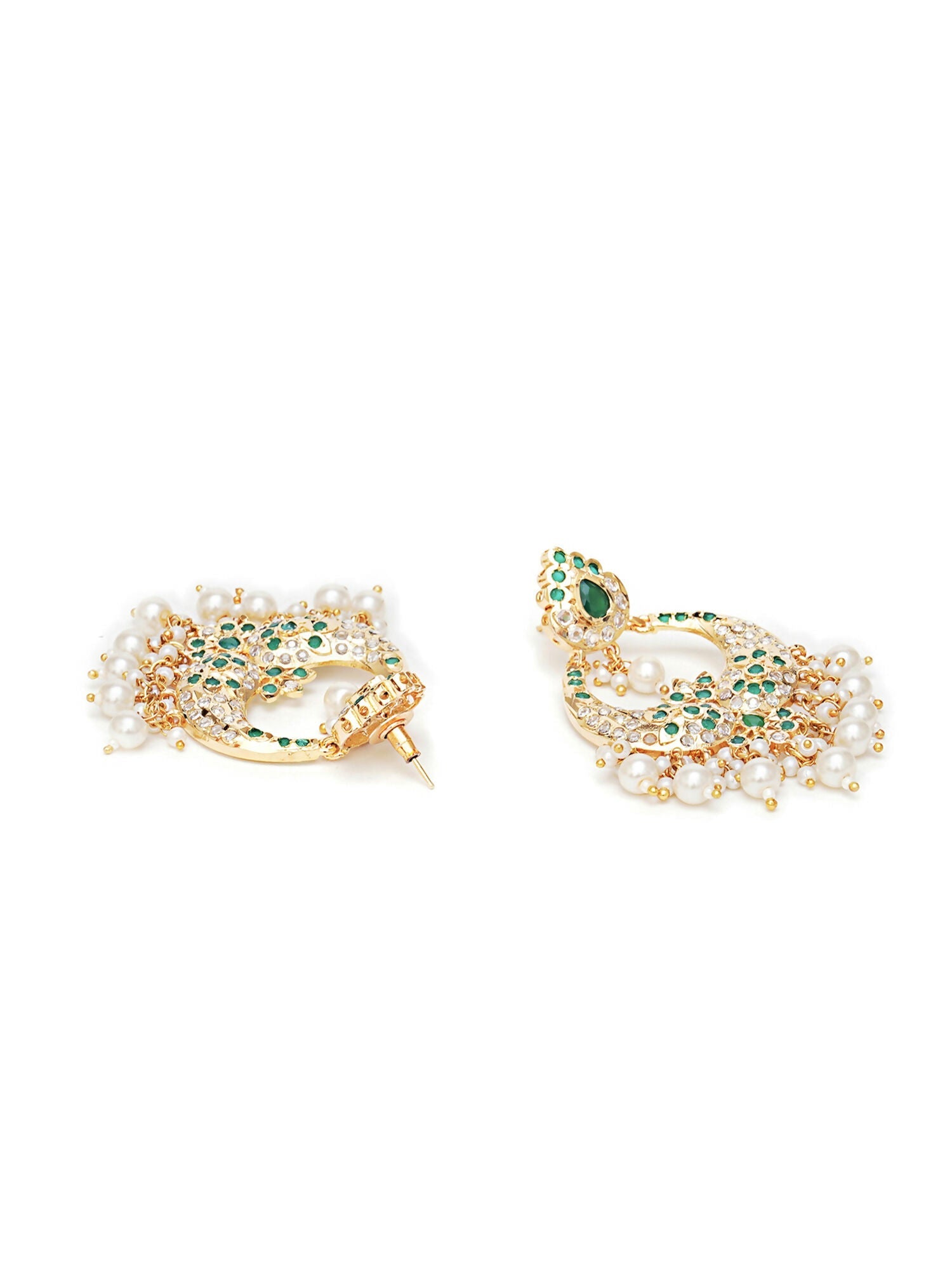 Jadau Earrings (Gold) - Ruby Raang