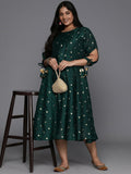 Ahalyaa Women's Traditional wear Ethnic Dress - Green