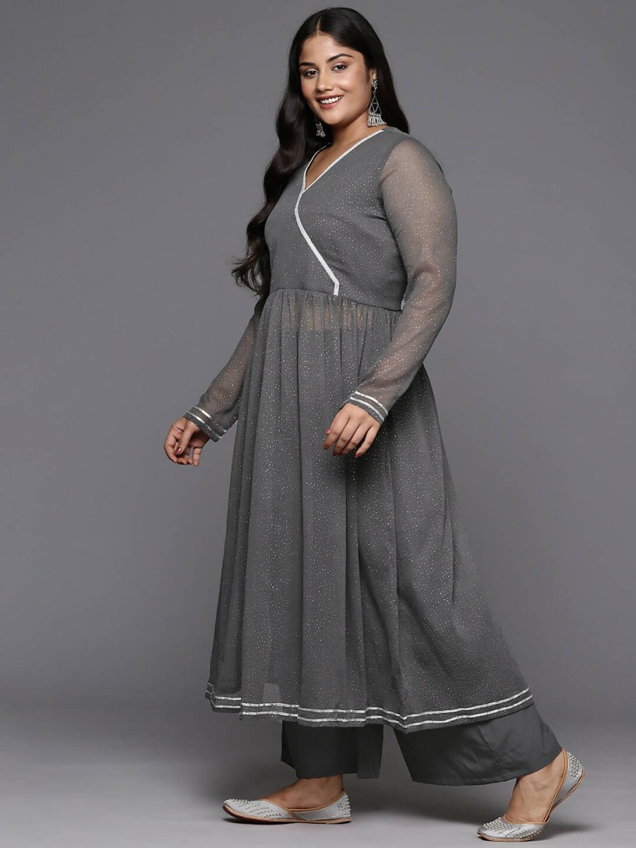 Ahalyaa Women's Traditional wear Kurta Set - Grey
