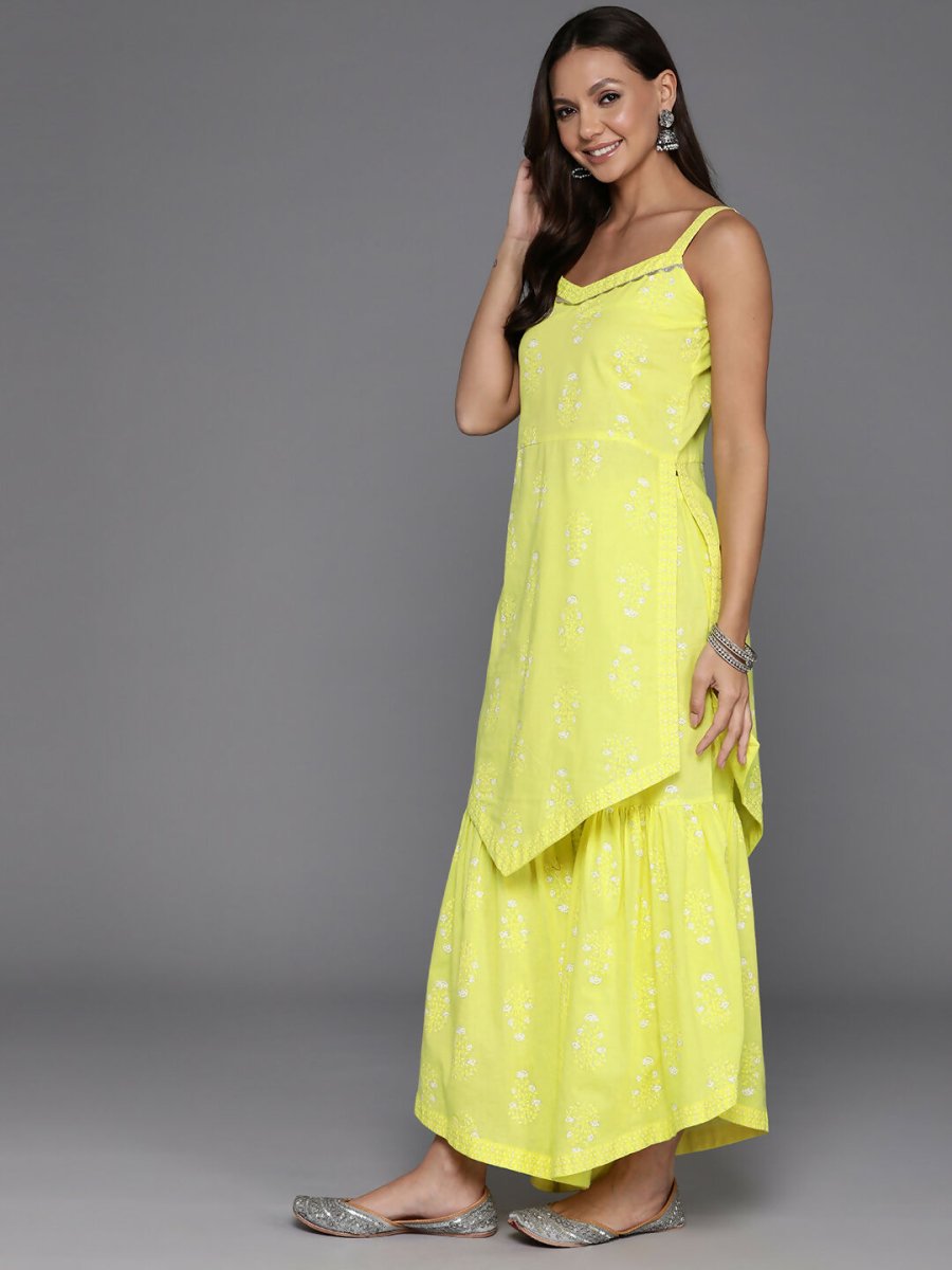 Ahalyaa Women's Traditional wear Kurta Set - Yellow