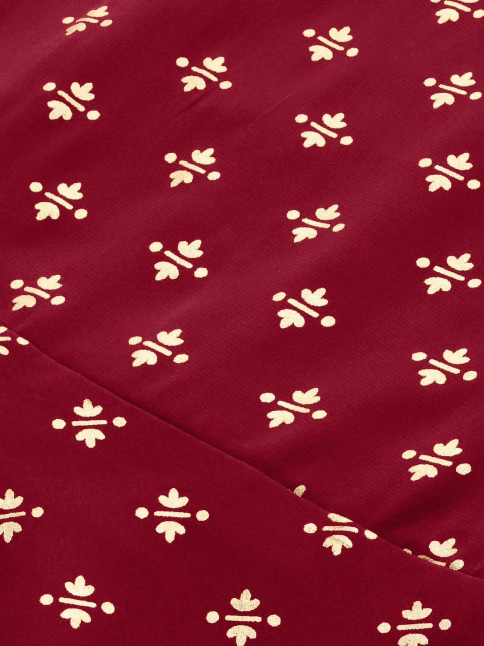 Vamika Printed Rayon Maroon Party Wear/Casual Wear Kurta Set/Suit