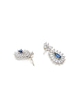 Long kundan earring (Blue) - Ruby Raang