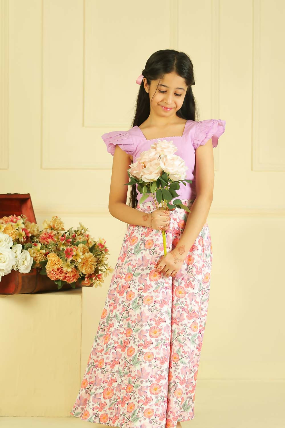 LH Luxury Fashion Sasha Ruffle Top & Flared Skirt