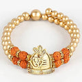Om Pearl Bracelet Rakhi & Cashew Jar