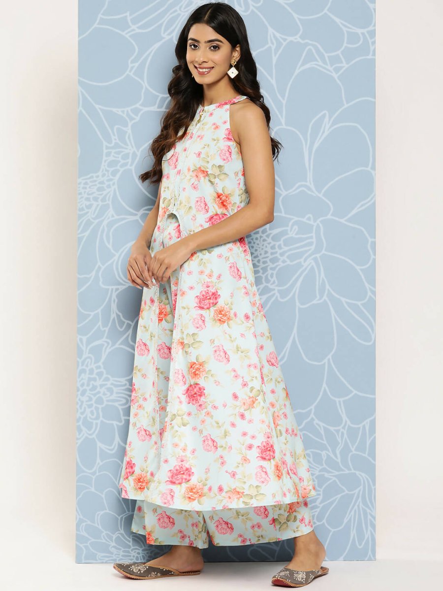 Ahalyaa Women's Traditional wear Co-ords - Blue