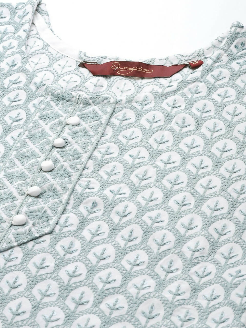 Deeps women's Blue Embroidered Rayon Kurta