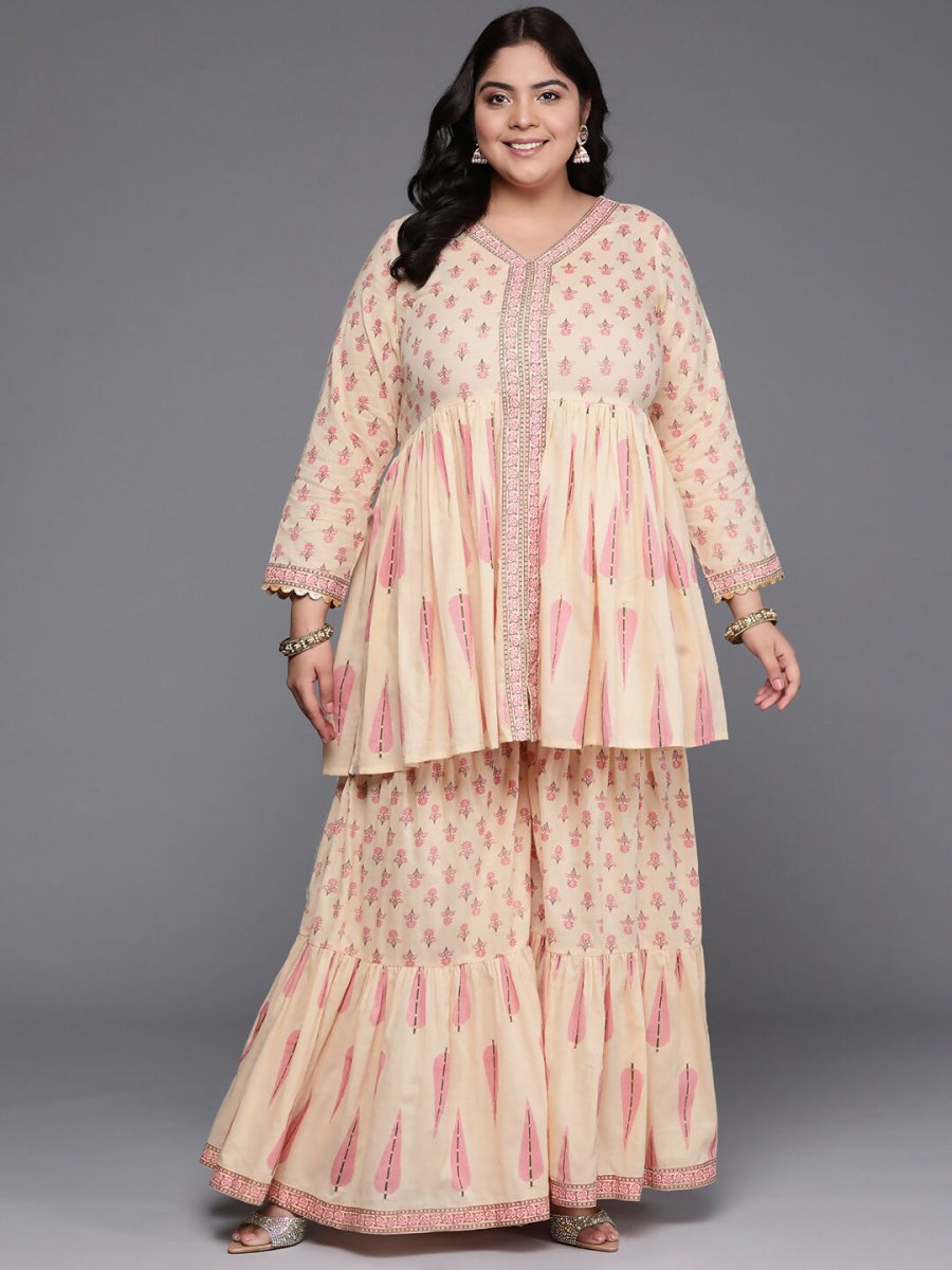 Ahalyaa Women's Traditional wear Co-ords - Tan