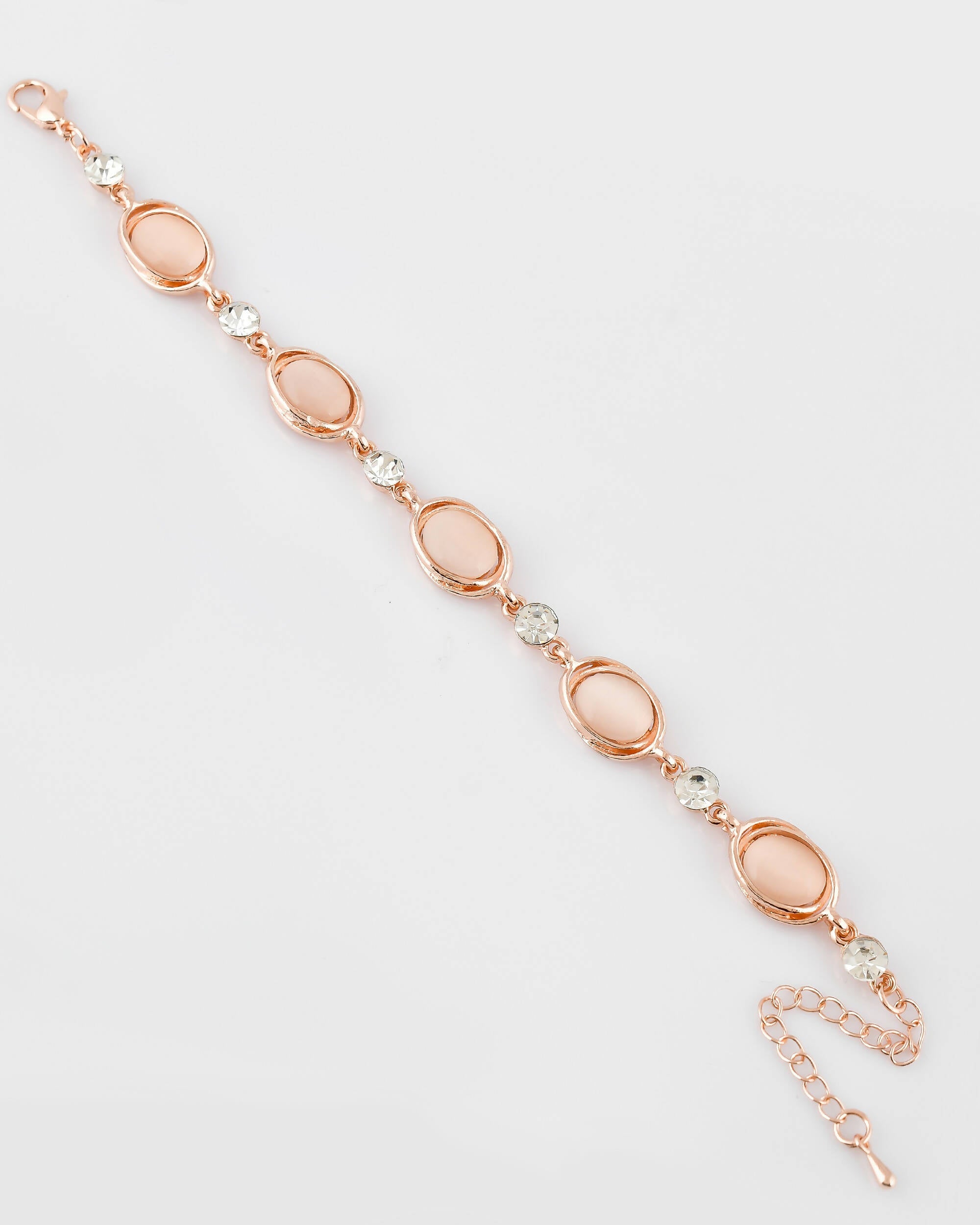 VOJ Stainless Steel Pearl Gold-Polished Bracelet